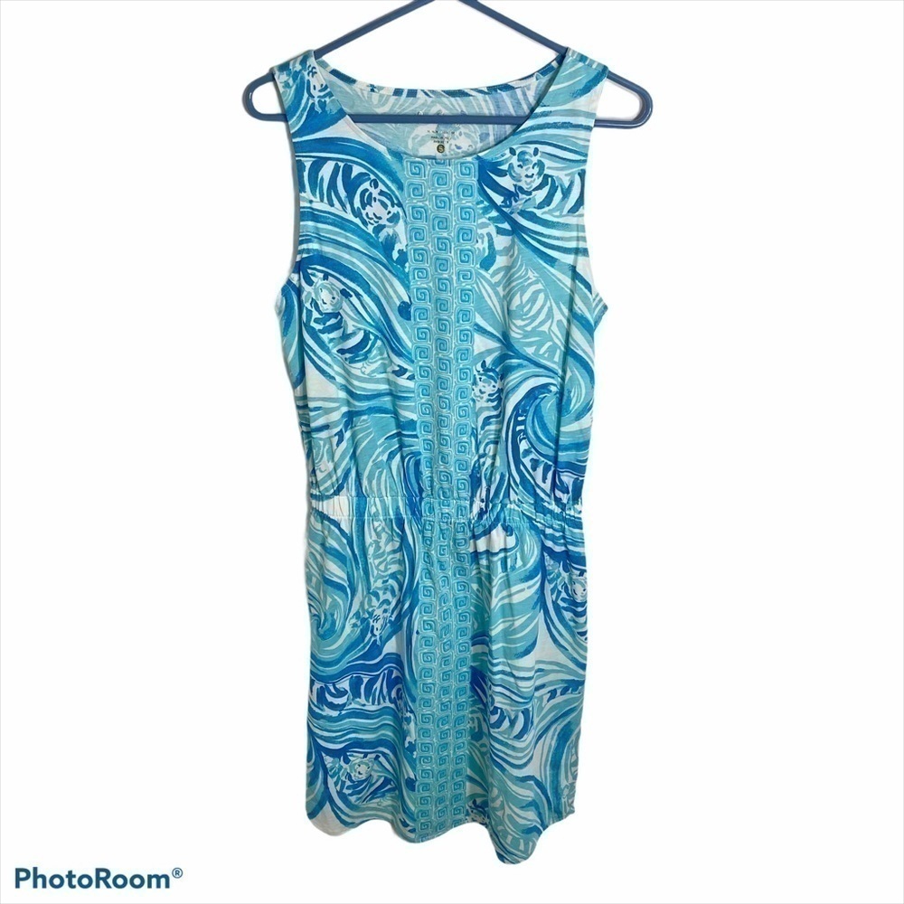 Lilly Pulitzer Windward Dress Women’s Sz Small Blue Sleeveless Midi